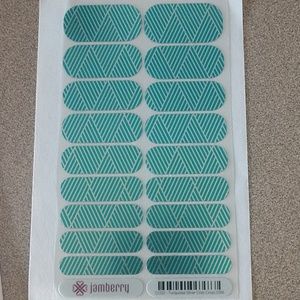 Jamberry Makeup - Jamberry Nail Wrap- Turquoise Silver Criss Cross Jamberry Makeup - Jamberry Nail Wrap- Turquoise Silver Criss Cross